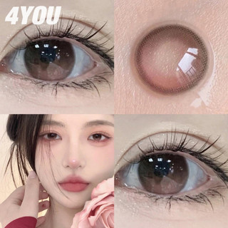 4you (COD & Quà Tặng Miễn Phí) 2 Cái Kính Áp Tròng Màu Hồng Tự Nhiên Không Cần Tiếp Xúc 14.2mm