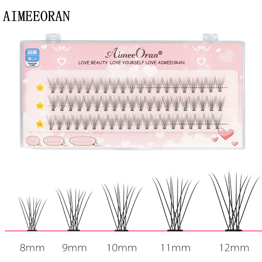 AIMEEORAN Hộp Lông Mi Giả 10D Tự Nhiên Hình Đuôi Cá