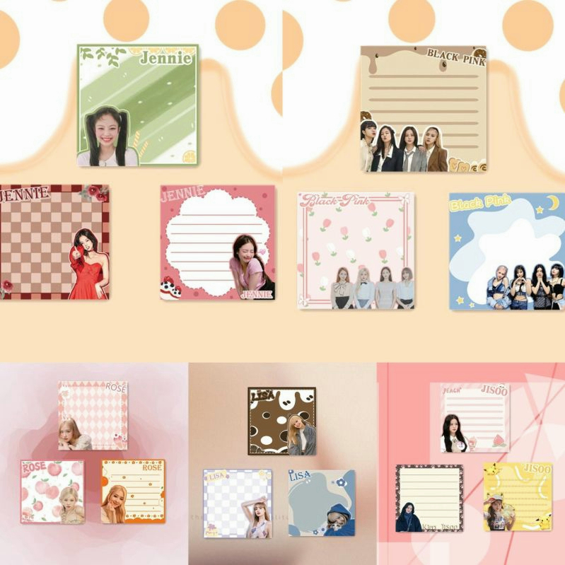 20 Trang 20 Trang|Giấy Dán Ghi Chú Họa Tiết BLACKPINK Dễ Thương