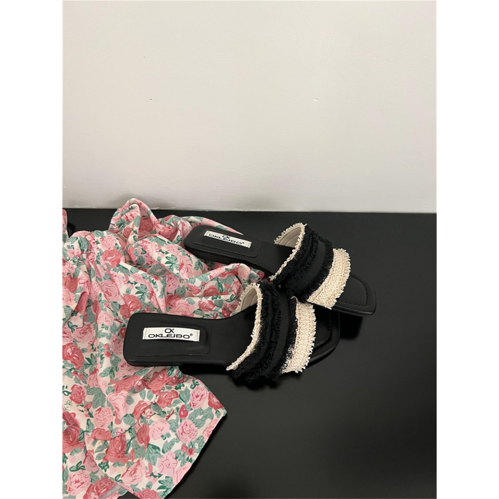 Sandal Hở Ngón Mũi Vuông Phong Cách Hàn Quốc Thời Trang Xuân Hè Mới Cho Nữ