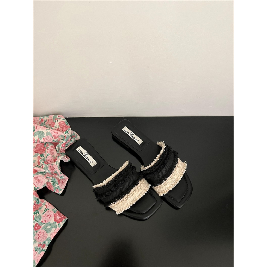 Sandal Hở Ngón Mũi Vuông Phong Cách Hàn Quốc Thời Trang Xuân Hè Mới Cho Nữ