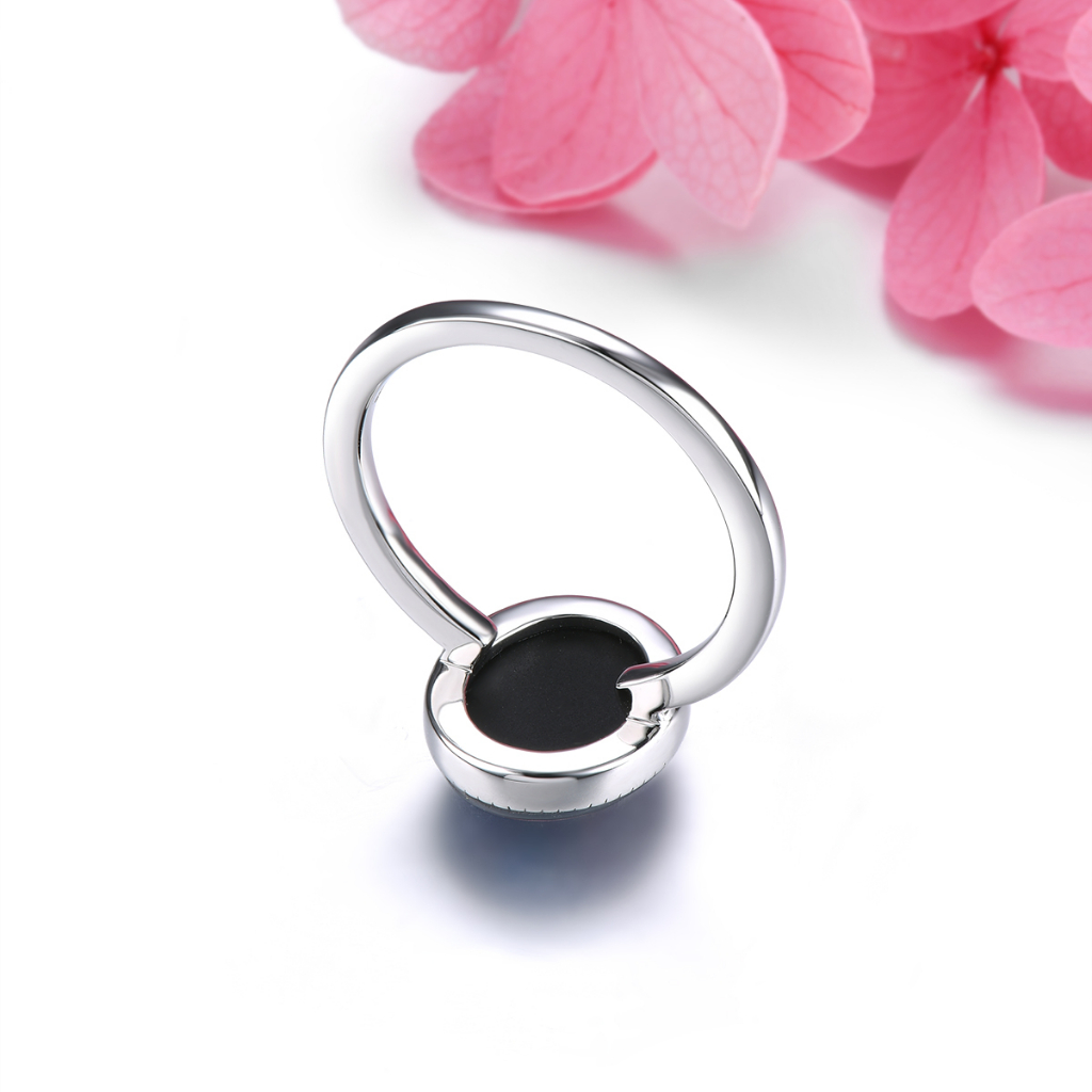 Nhẫn Mạ Bạc 925 Đính Đá Opal 3 Carats Thời Trang Cho Nữ