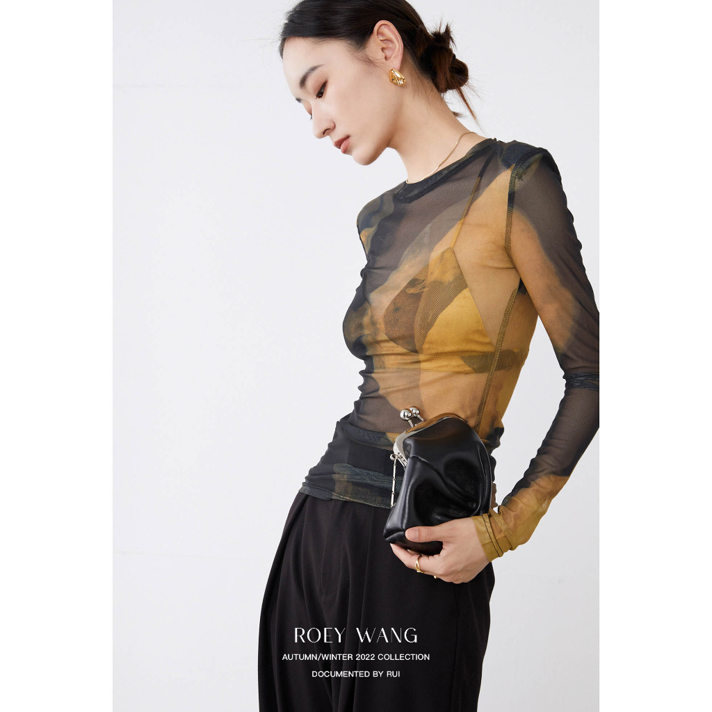 Áo Sơ Mi Dáng Ôm Co Giãn In Họa Tiết Xinh Xắn