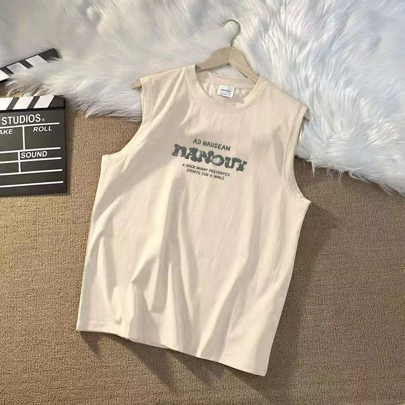Người đàn ông Vintage in Tank top mùa hè phong cách mới thời trang áo thun không tay