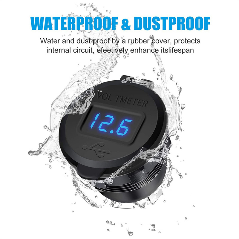 Ổ Cắm Sạc Nhanh 12 / 24V 36W QC3.0 Chống Thấm Nước Cho Xe Hơi