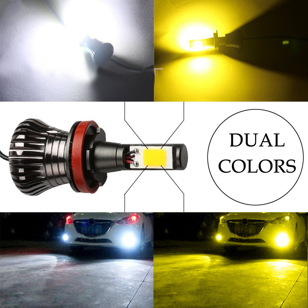 Bộ 2 Đèn Pha LED H11 H3 H7 H11 9005 881 H4 H8 H16 9006 HB3 HB4 880 881 H27 H1 Chất Lượng Cao