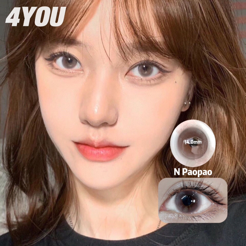 Bộ 2 Thấu Kính Mắt To 0 ~ - 8.00  4 Mắt To Màu Xám Nâu / Nâu / Xám Tự Nhiên Mềm Mại 14.00mm