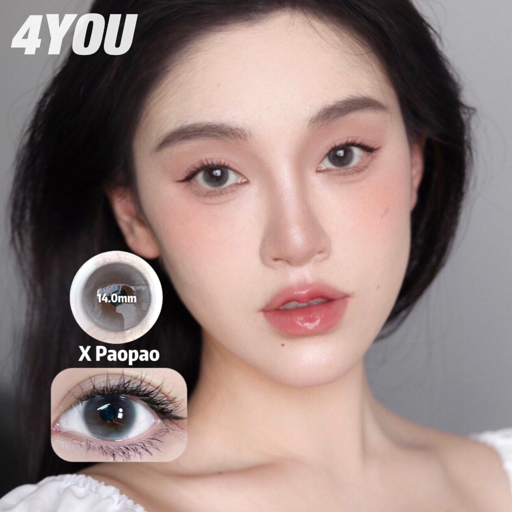 Bộ 2 Thấu Kính Mắt To 0 ~ - 8.00  4 Mắt To Màu Xám Nâu / Nâu / Xám Tự Nhiên Mềm Mại 14.00mm