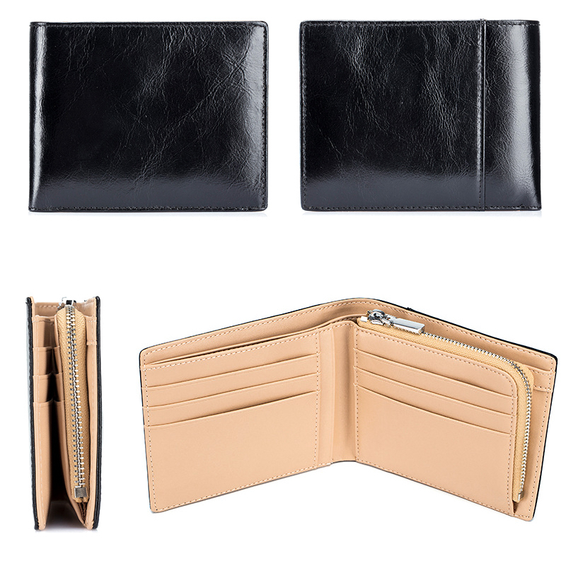 Ví Da Thật Đựng Thẻ Dạng Gập Nhỏ Gọn Thời Trang Cho Nam