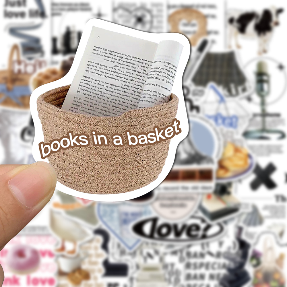 Bộ 55 Miếng Dán Họa Tiết Chống Thấm Nước Dùng Trang Trí laptop / Mũ Bảo Hiểm / Điện Thoại