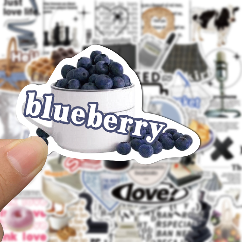 Bộ 55 Miếng Dán Họa Tiết Chống Thấm Nước Dùng Trang Trí laptop / Mũ Bảo Hiểm / Điện Thoại