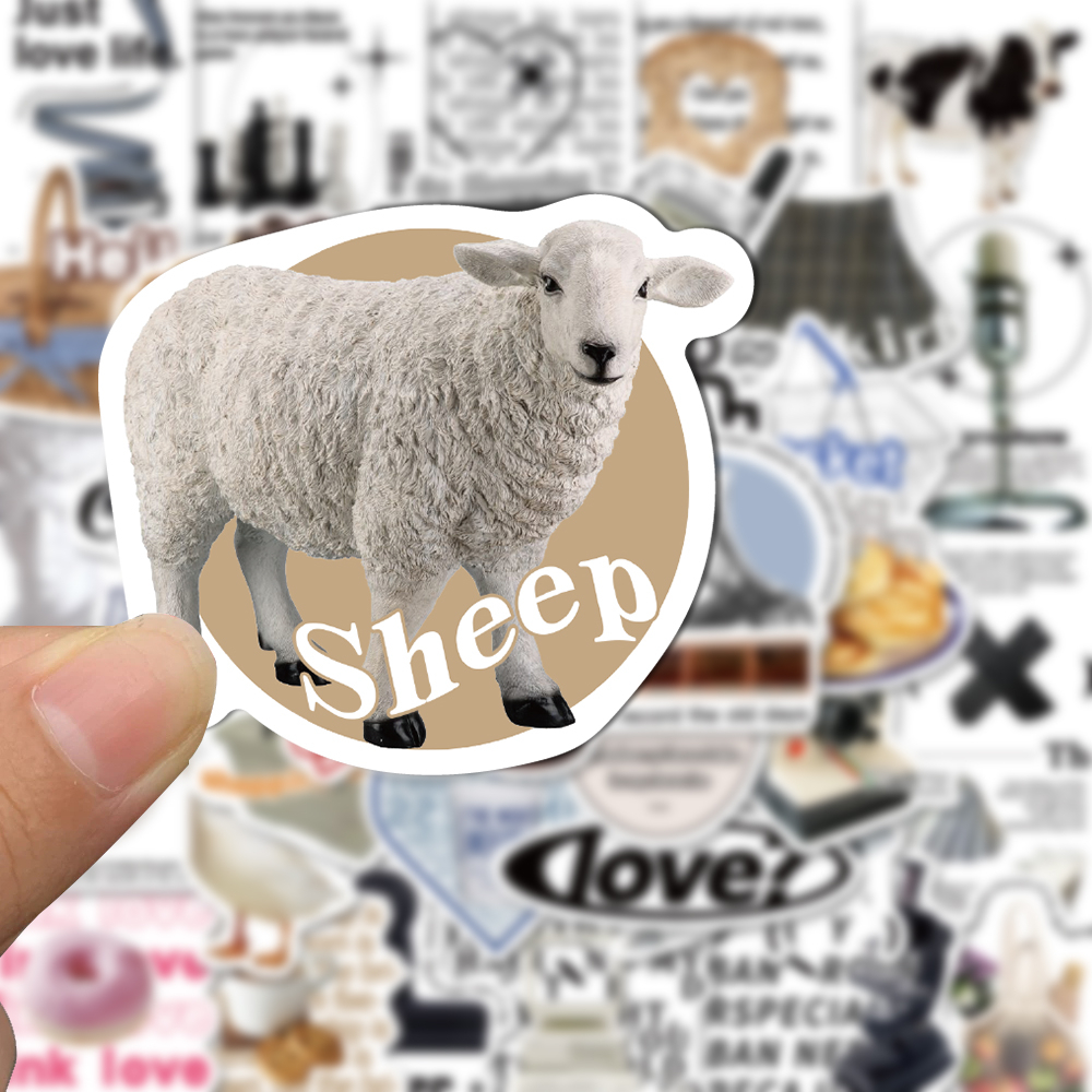 Bộ 55 Miếng Dán Họa Tiết Chống Thấm Nước Dùng Trang Trí laptop / Mũ Bảo Hiểm / Điện Thoại