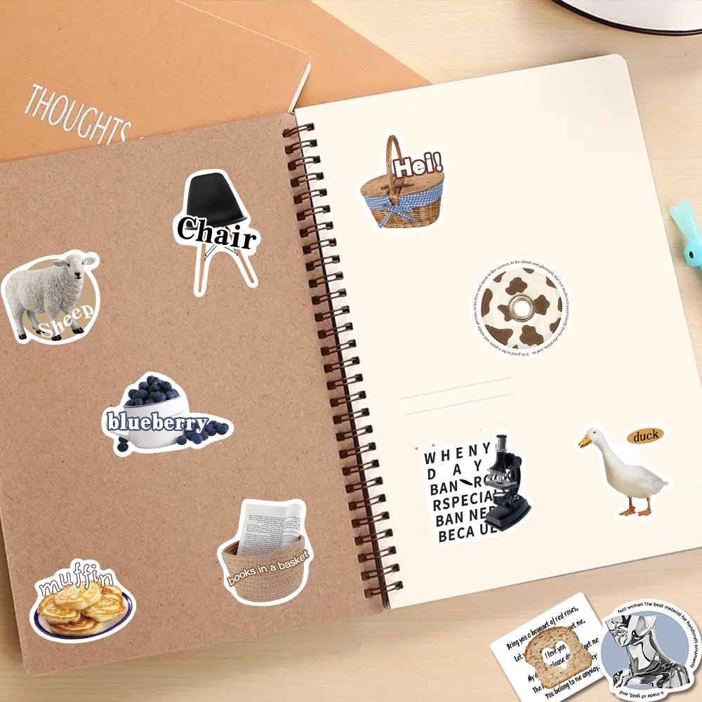 Bộ 55 Miếng Dán Họa Tiết Chống Thấm Nước Dùng Trang Trí laptop / Mũ Bảo Hiểm / Điện Thoại