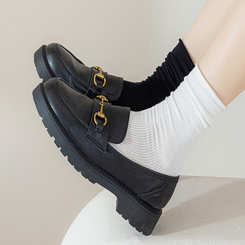 FHYL Vớ Cotton Lưới Mỏng Màu Trơn Khử Mùi Thoáng Khí Nhiều Màu Sắc Tùy Chọn Phong Cách Hàn Quốc Cho Nữ