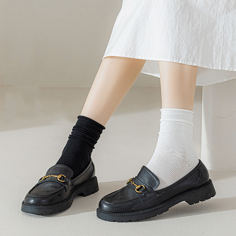 FHYL Vớ Cotton Lưới Mỏng Màu Trơn Khử Mùi Thoáng Khí Nhiều Màu Sắc Tùy Chọn Phong Cách Hàn Quốc Cho Nữ