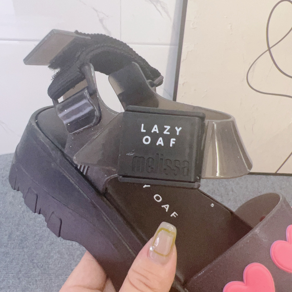 Sandal Melissa Đế Mềm Họa Tiết Gợn Sóng Phong Cách Retro Thời Trang Cho Nữ