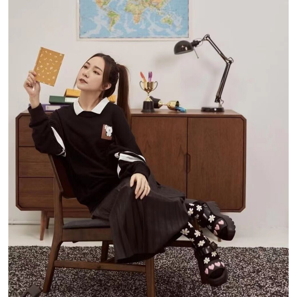 Sandal Melissa Đế Mềm Họa Tiết Gợn Sóng Phong Cách Retro Thời Trang Cho Nữ