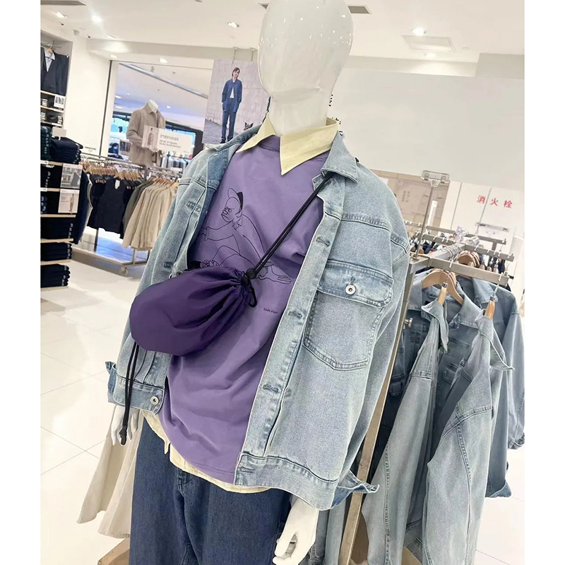 Túi Đeo Chéo Rút Dây Chất Liệu nylon Phong Cách Thể Thao Thời Trang Cho Nam Và Nữ 972