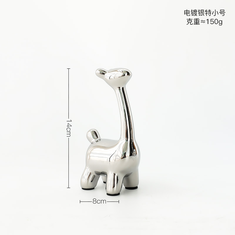 Tượng Gia Đình Hươu Cao Cổ Đoàn Viên Bằng Gốm Sang Trọng