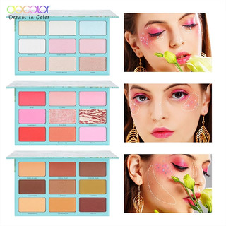 Bảng phấn bắt sáng docolor nhiều màu sắc phong cách nhiệt đới dùng trang điểm mắt