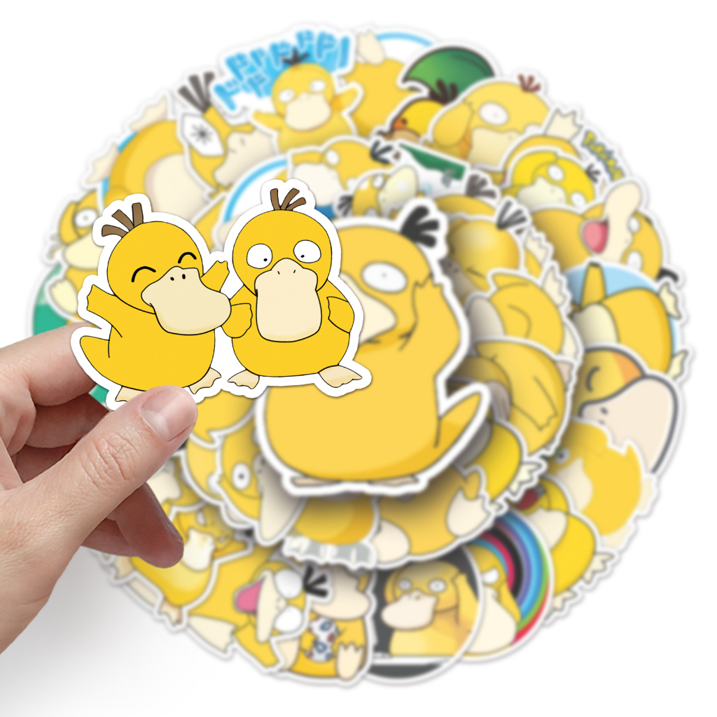 Bộ 50 Miếng Dán Trang Trí Xe Hơi Hình Pokemon Vui Nhộn Chống Thấm Nước DIY