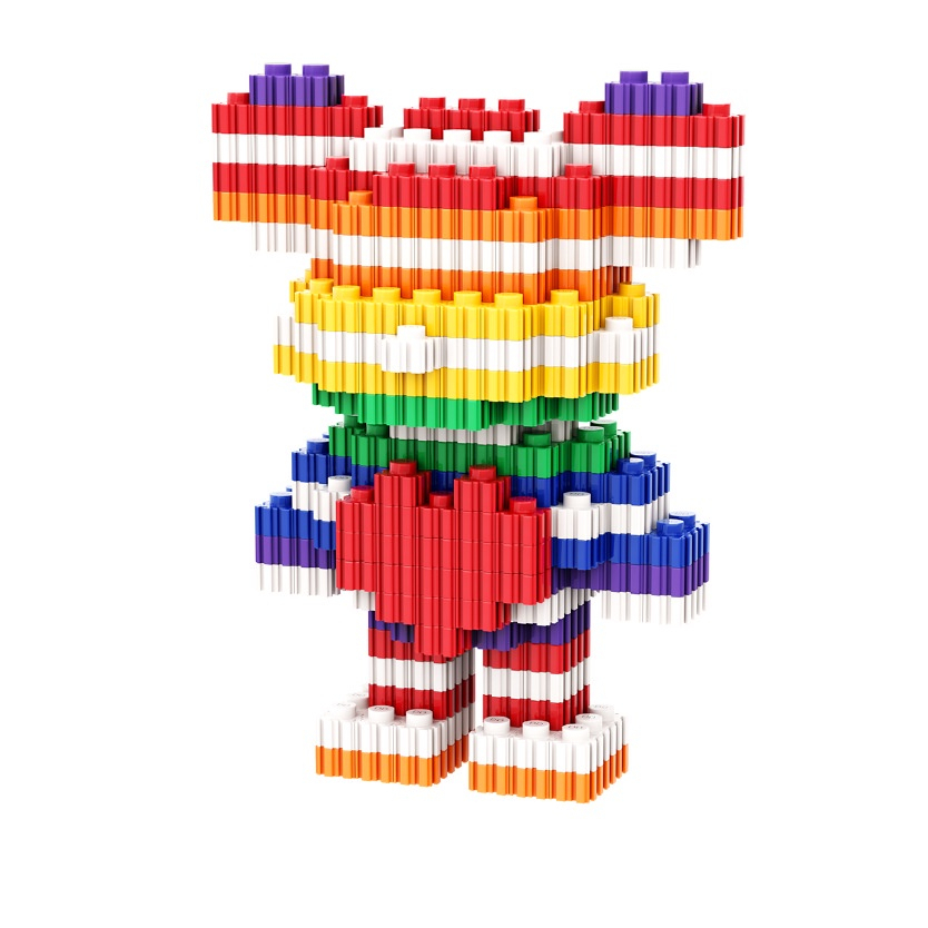 Đồ Chơi Lắp Ráp Hình Chú Gấu Đáng Yêu Thời Trang Cho Trẻ Em