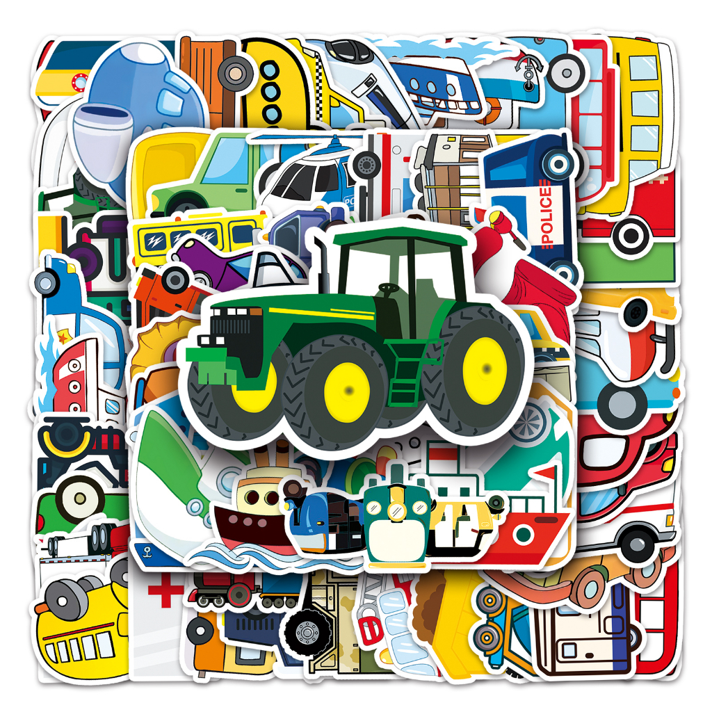 Bộ 100 Miếng Dán Chống Thấm Nước Họa Tiết Vui Nhộn Trang Trí Xe Hơi / Mô Tô