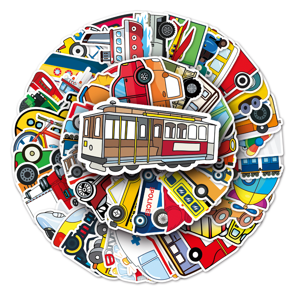 Bộ 100 Miếng Dán Chống Thấm Nước Họa Tiết Vui Nhộn Trang Trí Xe Hơi / Mô Tô