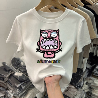 Áo Thun Cotton Ngắn Tay Phong Cách Hàn Quốc Mới