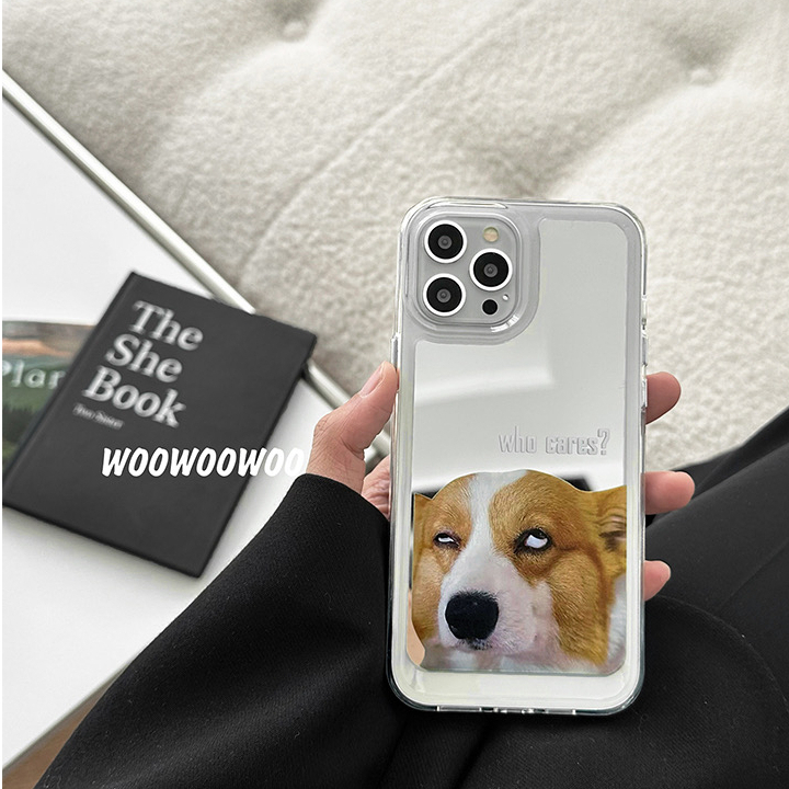 Ốp Điện Thoại Mặt Gương In Hình Mèo Dễ Thương Cho compatible for iPhone x xr xs max 11 12 13 14 pro max