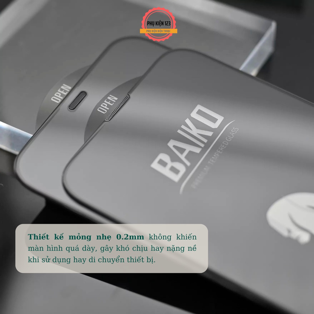 Kính cường lực KingKong Baiko Full Màn cho IP 6/6S/6P/6SP/7Plus/8Plus/X/Xs/XsMax/11/11Pro/11ProMax/12ProMax/13