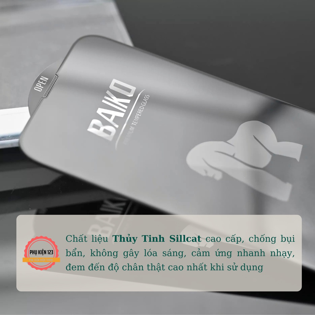 Kính cường lực KingKong Baiko Full Màn cho IP 6/6S/6P/6SP/7Plus/8Plus/X/Xs/XsMax/11/11Pro/11ProMax/12ProMax/13