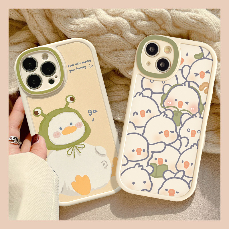 Ốp Điện Thoại Hình Vịt Con Dễ Thương Cho IPhone 8plus 7plus 11 XR 13 11 12 Pro MAX 6 6s Plus X 7 8 XS MAX SE 2020