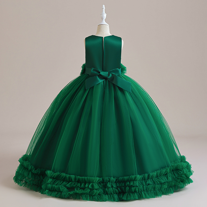 Đầm Công Chúa Phối Ren Hoa Mùa Hè Cho Bé Gái 4-14Y LP-335