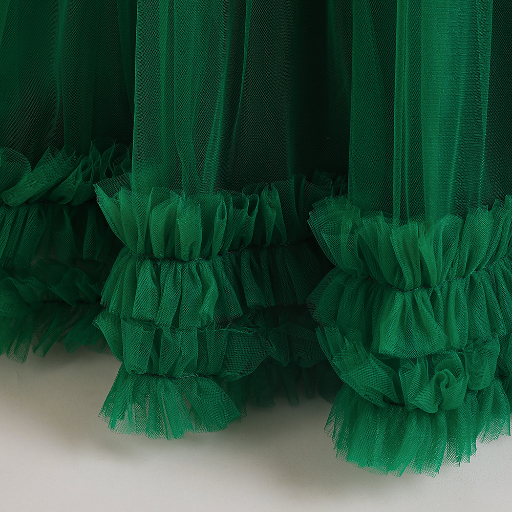 Đầm Công Chúa Phối Ren Hoa Mùa Hè Cho Bé Gái 4-14Y LP-335