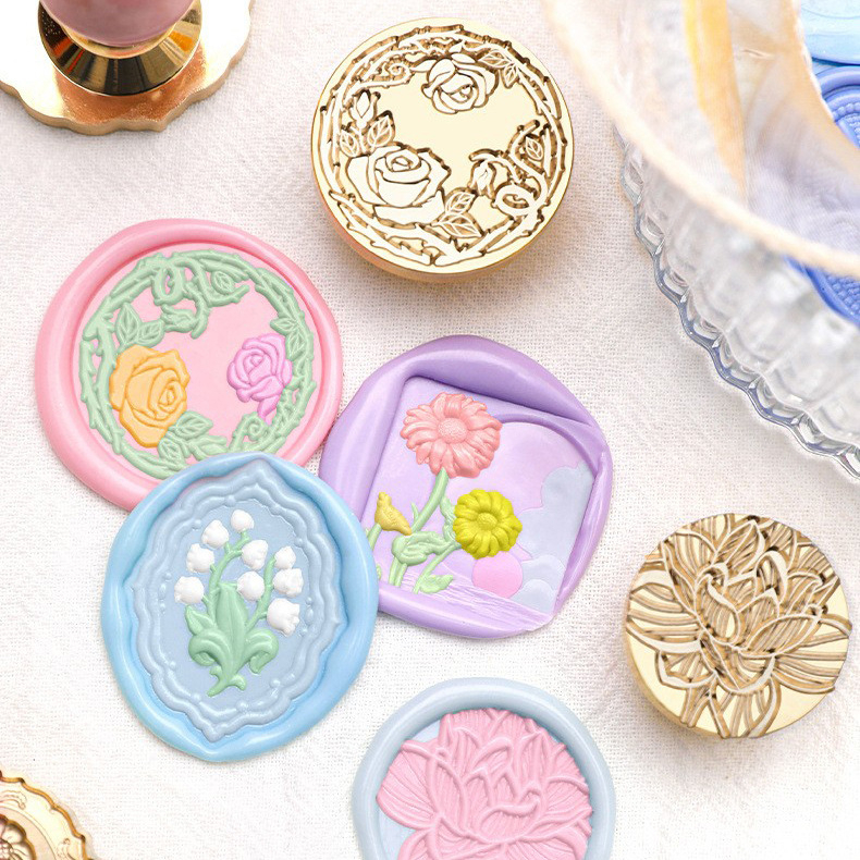 Con Dấu Sáp Niêm Phong Sổ Tay Hình Hoa Lily