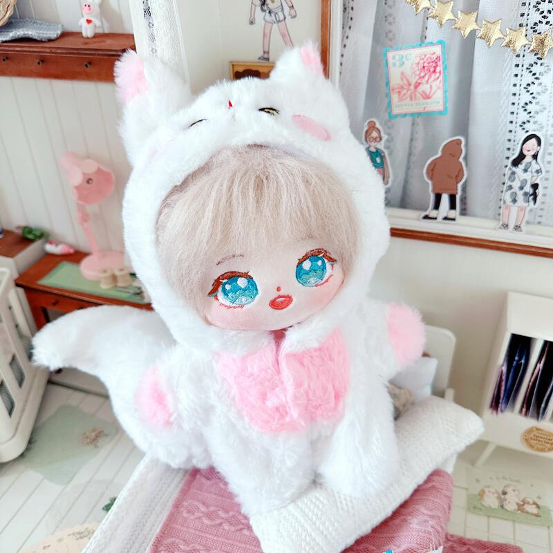 Áo Liền Quần 20cm Màu Trắng / Xám / Tím / Nâu / Xám / Tím Có Đuôi Hình Thỏ /