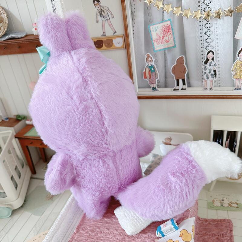 Áo Liền Quần 20cm Màu Trắng / Xám / Tím / Nâu / Xám / Tím Có Đuôi Hình Thỏ /