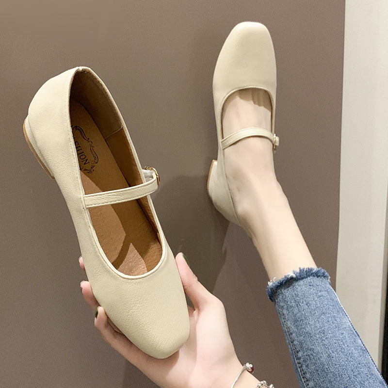 Giày búp bê JINXCHOY xinh xắn thời trang thanh lịch dành cho nữ AA6310