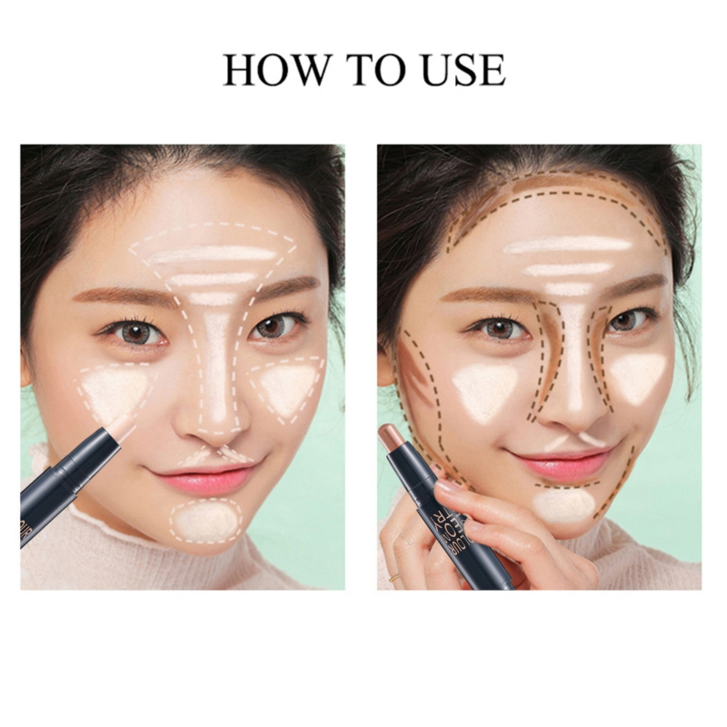 Thỏi tạo khối/bắt sáng 2 đầu che khuyết điểm kháng nước làm sáng màu da