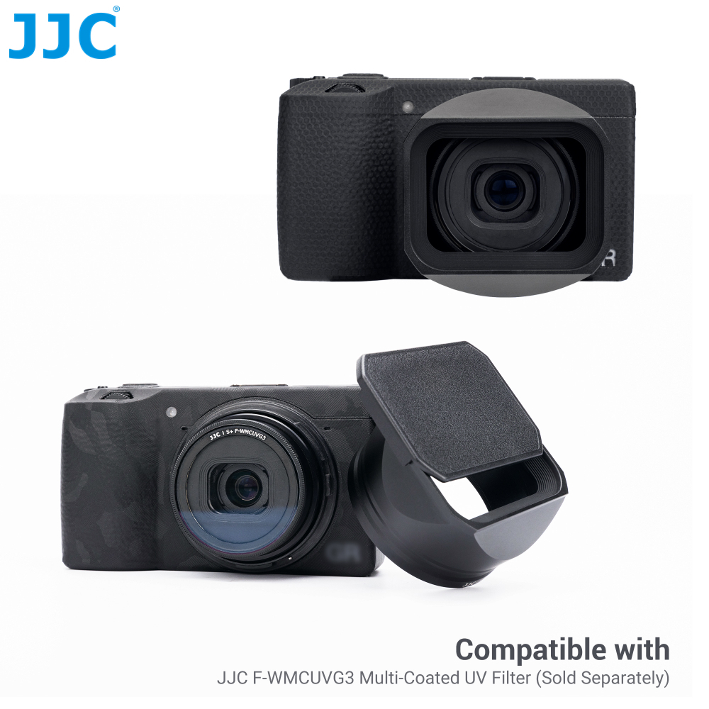 JJC LH-GR3 Loa Che Nắng Vuông Bằng Nhôm Cho Máy Ảnh Ricoh GR III GRIII GR3