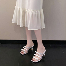 Dép Cao Gót Đính Nơ Phong Cách Pháp Thời Trang Mùa Hè 2023 Mới Cho Nữ