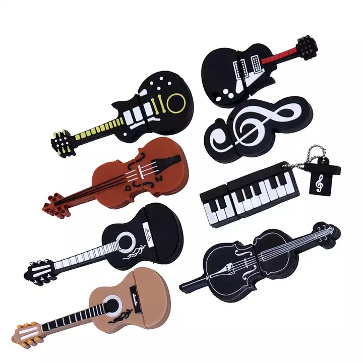 Usb 2.0 Bộ Nhớ 128gb 4GB 8GB 16GB 32GB 64GB Hình Đàn Violin / Piano / Guitar / Notes