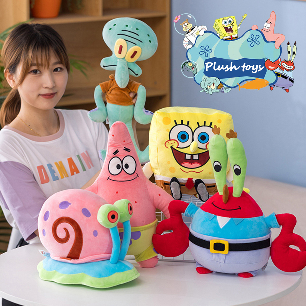 Metoo SpongeBob Sang Trọng Đồ Chơi Búp Bê Đạo Cụ Patrick Star Squidward Đồ Chơi Nhồi Bông Mềm 40Cm