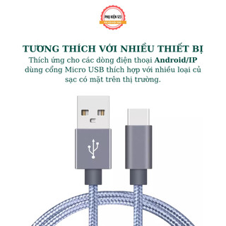 Dây Cáp Sạc MICRO Usb TYPE C Chiều Dài 3m 123 [deerlu02]
