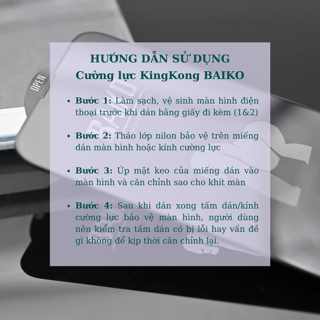 Kính cường lực KingKong Baiko Full Màn