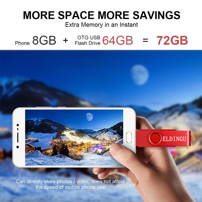 Usb Tốc Độ Cao Bộ Nhớ 100% eldingu otg 128gb 64gb 32gb 16gb 8gb 4gb 2gb 1gb usb