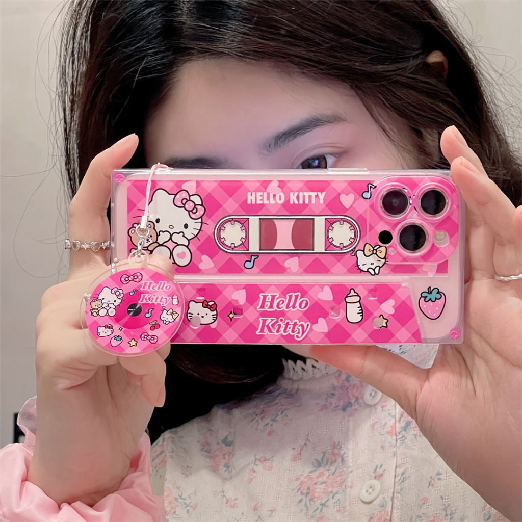 Sanrio Ốp Điện Thoại Chống Sốc Có Giá Đỡ Hình Cún / Mèo melody Cho iphone 14 13 11 12 pro