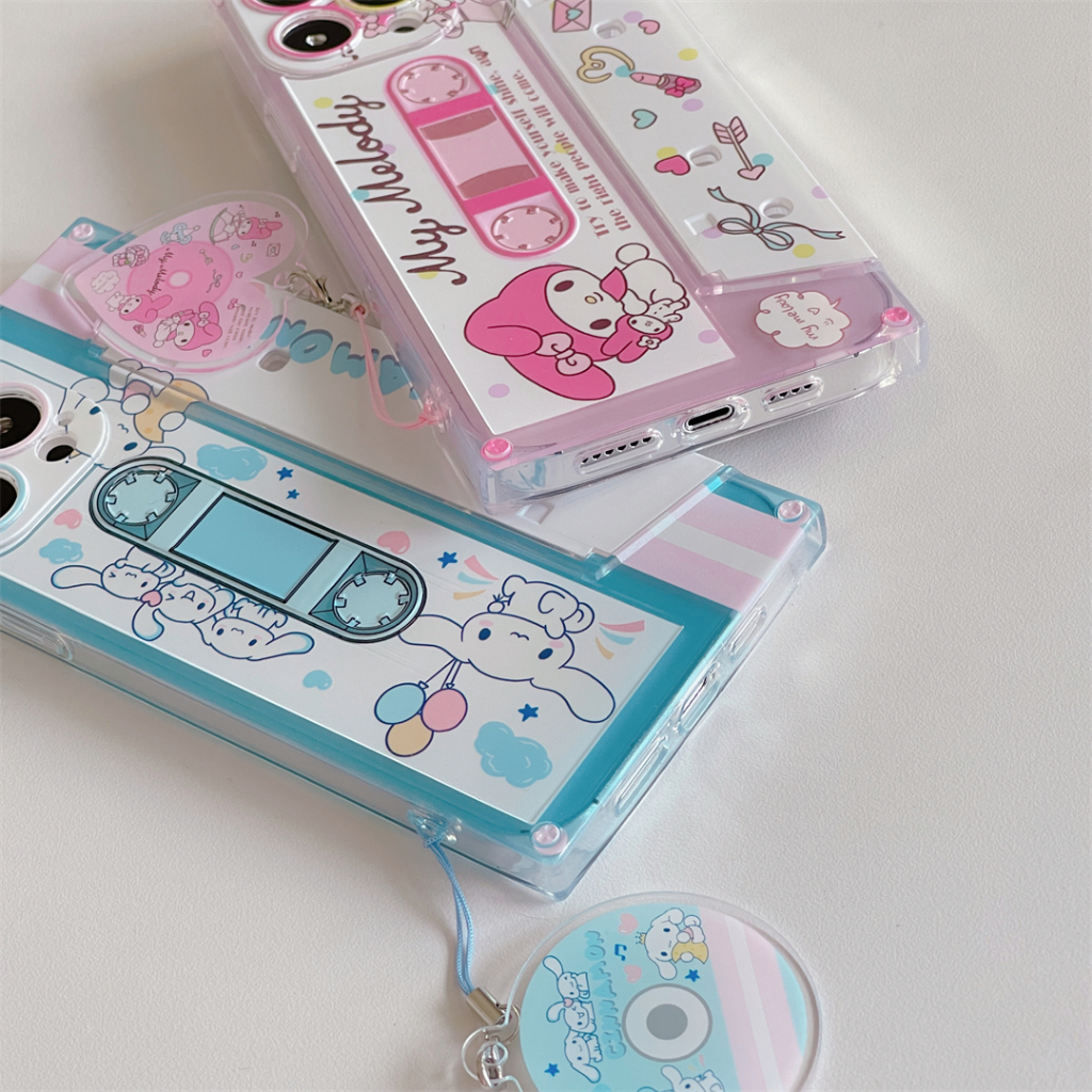 Sanrio Ốp Điện Thoại Chống Sốc Có Giá Đỡ Hình Cún / Mèo melody Cho iphone 14 13 11 12 pro