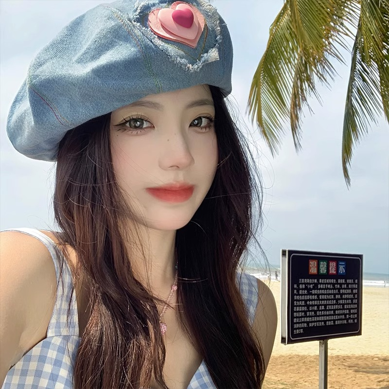 Mũ Beret Cao Bồi Mùa Xuân Hè Phiên Bản Hàn Quốc Dễ Phối Đồ Cho Nữ
